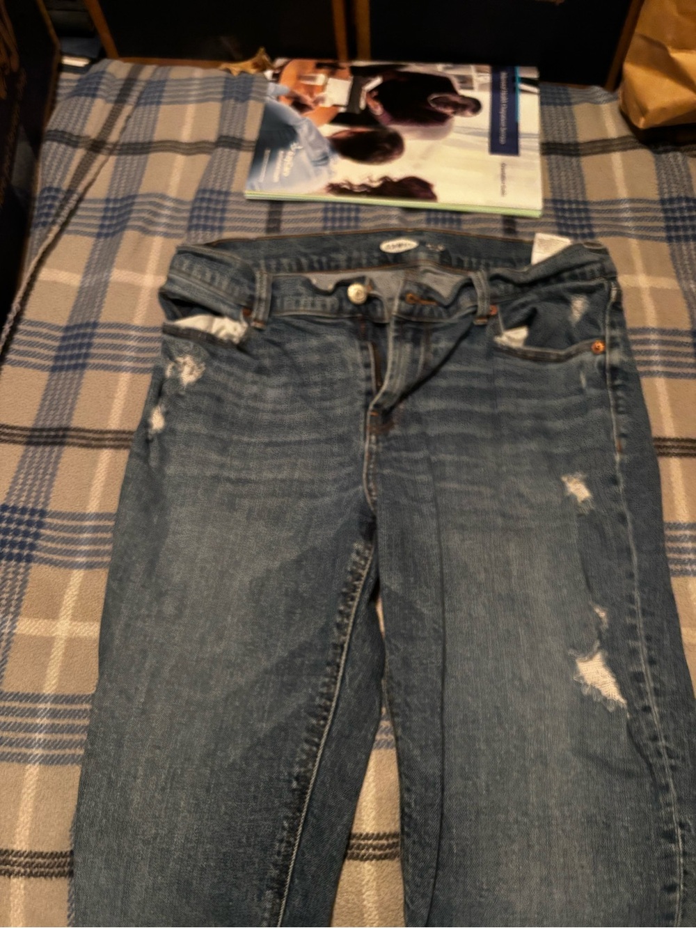 Old Navy Women's Boyfriend Jeans in Medium Blue Wash
